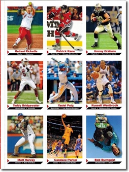 1,000 Uncut Sports Illustrated For Kids Sheets Featuring the Rookie Cards of Yasiel Puig, Matt Harvey, & Teddy Bridgewater